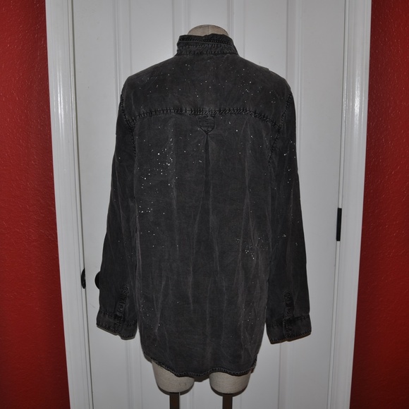 AEO Boyfriend Paint-Splattered Utility Shirt [F2] - Picture 6 of 8